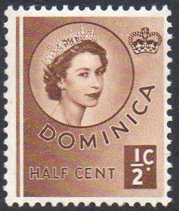 Dominica 1954 ½c brown MH