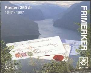 1995 Norway  Scott#1112a, Norway Post 350th. Anniv. Complete Booklet MNH