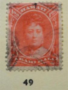 Hawaii $1. 1883 Scott #49