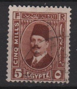 Egypt 1927/37 - Scott 135 used - 5m, King Fuad