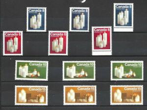 Canada 1972 XMAS ISSUES COMPLETE SCOTT 606-609pi VF MINT NH (BS13020-2)