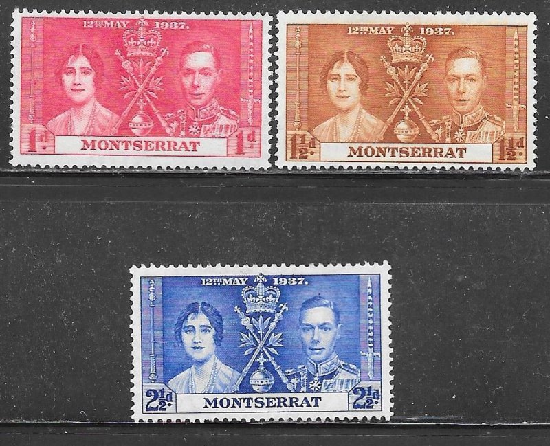 Montserrat 89-91: King George VI and Queen Elizabeth, MH, F-VF