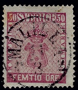 Sweden SC#12 Used F-VF hr SCV$110.00....Real Deal!!