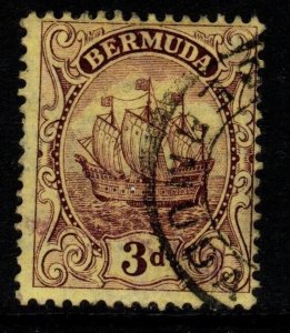 BERMUDA SG49 1913 3d PURPLE/YELLOW USED