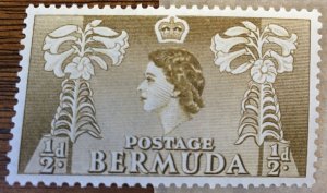 1953 Bermuda Set of 3 Littleton Stamp Co 8-E 1d 1/2d 1 1/2 d Crowned