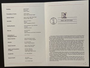 1986 William Jennings Bryan Stamp First Day Ceremony Program Sc# 2195