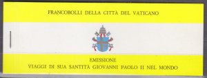 Vatican 1982 MNH Stamps Booklet Travels of Pope John Paul II