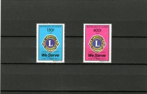 Guinea 1992 Lions International set (2) Perforated Mint (NH)