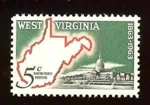 US #1232 5¢ West Virginia Statehood