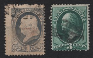 United States USED Scott Number 156 158   F-VF  #N1  - BARNEYS