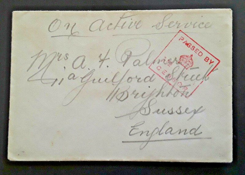 1945 RAF FPO 37 Kan Burma To Brighton England Solders Free Mail Censored Cover