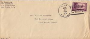 United States Ships 3c Wisconsin 1934 U.S.S. Portland Portland Maine Type 3 C...