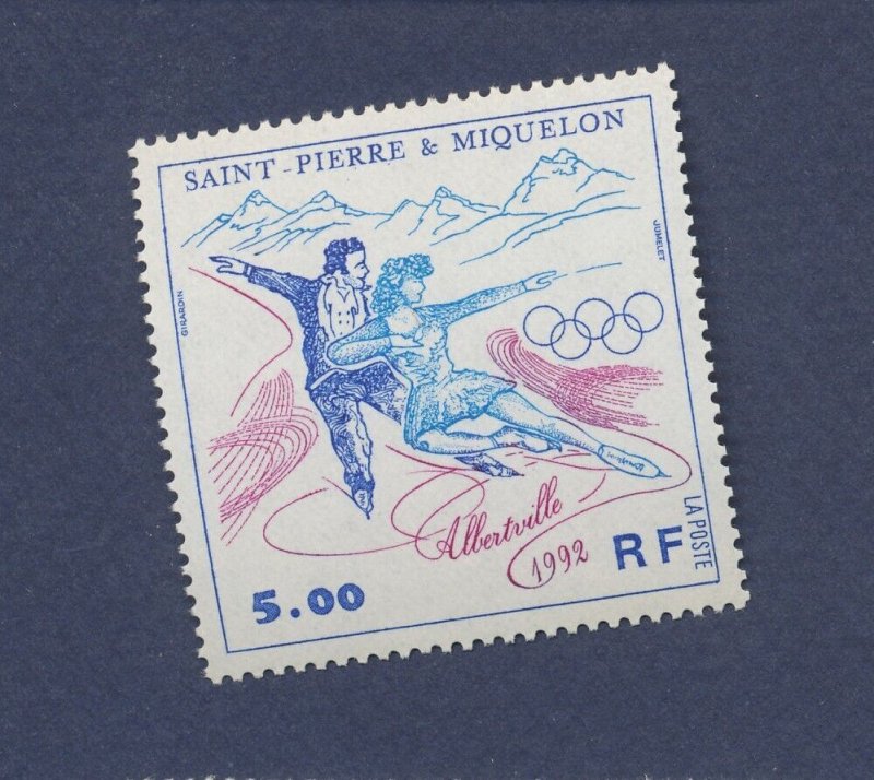 ST PIERRE & MIQUELON - Scott 577  - MNH - sports, ice skating, olympics