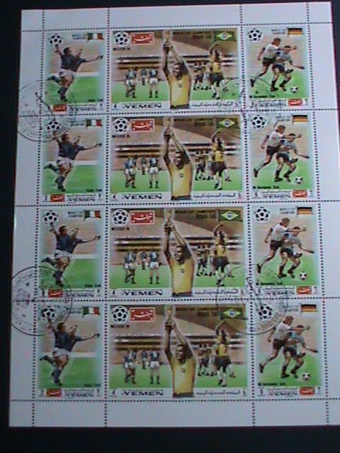 YEMEN-WORLD CUP SOCCER CHAMPIONSHIPS-CTO SHEET EST.$20