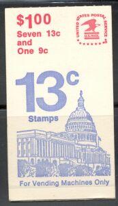 US Stamp #BK131 MNH - with Se-Tenant Pane of 7 and 1