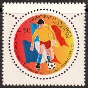 Andorra (French) #509  MNH - Sports European Soccer Championships (1999)