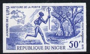 Niger Republic 1973 World UPU Day 50f (Postal Runner) imp...