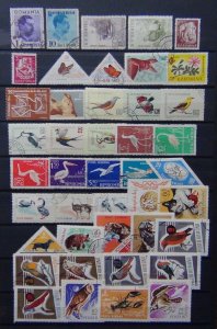 Romania Range of Commemorative issues Mainly Animals Birds Nature Used