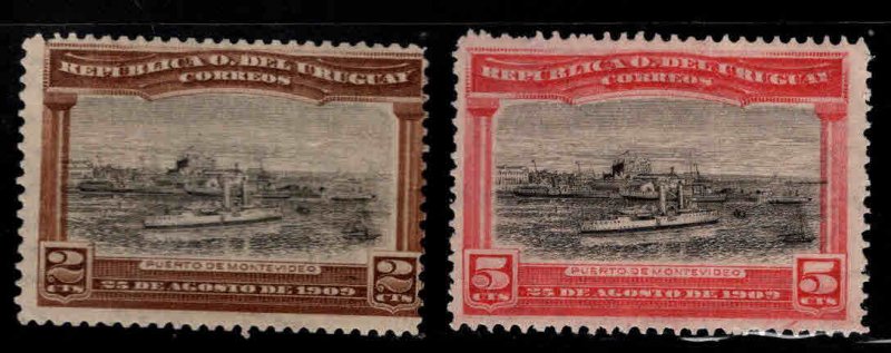 Uruguay Scott 177-178 MH* Port of Montevideo stamp set