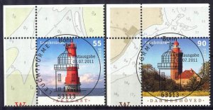 Germany 2011 Lighthouses Mi. 2878/9 Used CTO