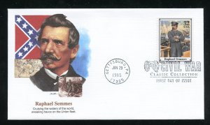 US 2975i Civil War Issue - Raphael Semmes UA Fleetwood cachet FDC