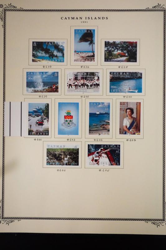 Cayman Islands 1970's to 2000 Stamp Collection