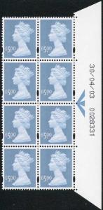 SD(t)ONP500A 5.00 Slate-blue Warrant Block 30/04/03 Cyl D1/D1 PD1 Right Side