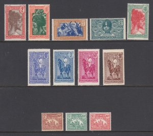 Madagascar Sc 148, 151, 153, 155, 156, 173, 180, 183, 185, J8, J10, J11, MNH. VF