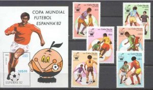 Cape Verde 446-52 MNH Football-82 SCV11.90