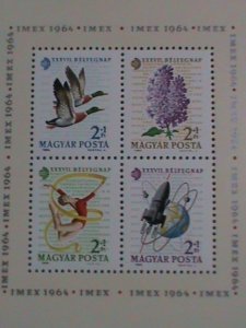 HUNGARY STAMP:IMAX1964 BIRD,SPORT, FLOWER AND SPACE MINT NOT HING SOUVENIR SHEET