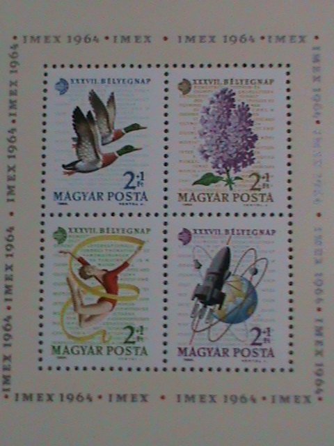 HUNGARY STAMP:IMAX1964 BIRD,SPORT, FLOWER AND SPACE MINT NOT HING SOUVENIR SHEET