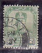 Malaya-Johor-Sc#103- id7-used 2c green & dk grn-Sultan Ibrahim-1928-