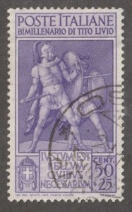 Italy, Stamp, Scott#B45,  used, hinged,  Semi, 50 cent + 25, violet