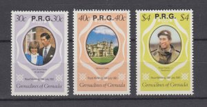 J45839 JL,Stamps 1981 grenada grenadines set mnh color change ovpt,s 15 x 14 1/2