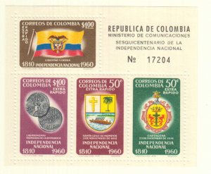 Colombia - 1960 - SC C386 - NH - Souvenir sheet 