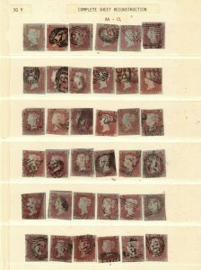 Great Britain #3 (SG #8) Used Nearly Complete Sheet Reconstruction