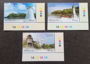 *FREE SHIP Malaysia Lighthouses II 2013 Marine Marine Building (stamp plate) MNH
