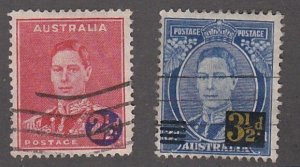 Australia # 188-189, Surcharged Stamps, Used, 1/2 Cat.