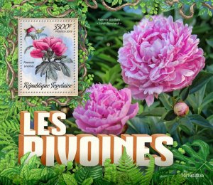 Togo 2019 MNH Flowers Stamps Peonies Peony Flora Nature 1v S/S