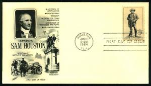 #1242 Sam Houston - Artcraft Cachet!
