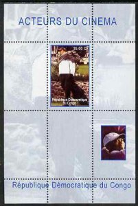 CONGO KIN. - 2000 - Cinema , Tiger Woods #4 - Perf Min Sheet-M N H-Private Issue