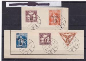 fiume 1919 surcharge postage due stamps cat £25+ref 10218