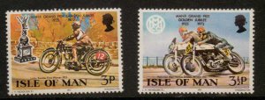 ISLE OF MAN SG39/40 1973 GOLDEN JUBILEE OF MANX GRAND PRIX MNH