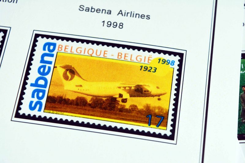 COLOR PRINTED BELGIUM 1976-1999 STAMP ALBUM PAGES (94 illustrated pages)