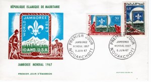 Mauritania 1967 Sc 230-1 FDC