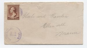 1887 Mount Desert Me #210 cover circular geometric fancy cancel [h.4811]