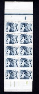 US BK142 PL#5   VF, MNH, 2 panes of 10 stamps,  CV $ 10.00 ... 6785590