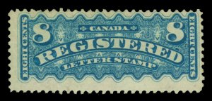 CANADA 1876  REGISTRATION STAMPS  8c dull blue  Scott # F3  UNUSED