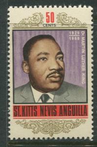 St. KITTS-NEVIS-Scott 190 -Martin Luther King -1968- MNH - Single 50c Stamp