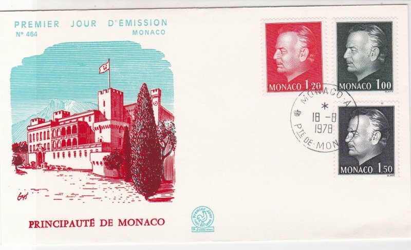 Monaco 1978 Principality of Monaco Castle Picture FDC Stamps Cover Ref 26451